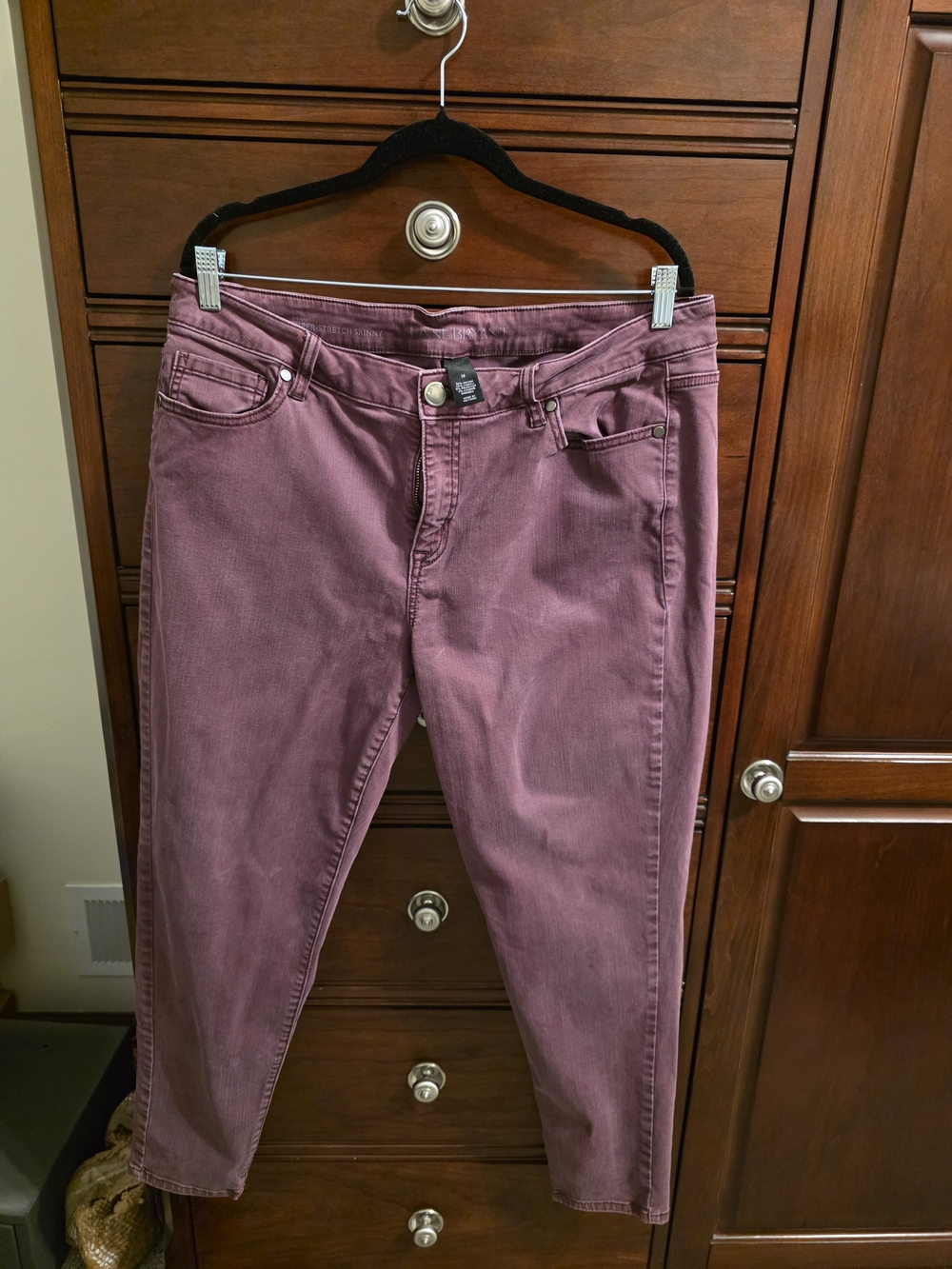 Lane Bryant Mauve Straight-Leg Jeans